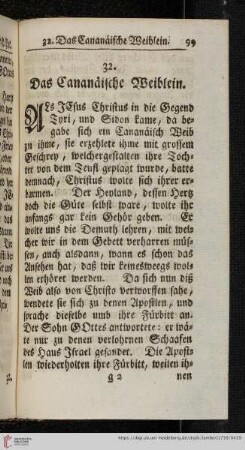 32. Das Cananätsche Weiblein