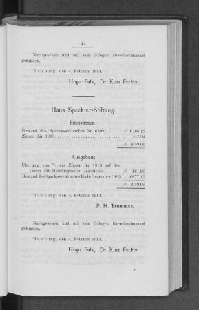 Hans Speckter-Stiftung.