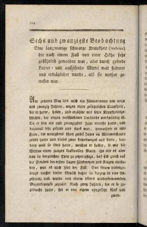 114-127, Sechs und zwanzigste Beobachtung.