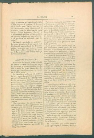 Lectura de novelas.
