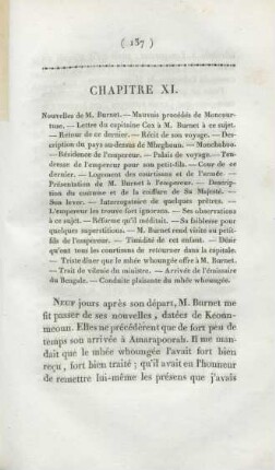 Chapitre XI. Nouvelles de M. Burnet ...