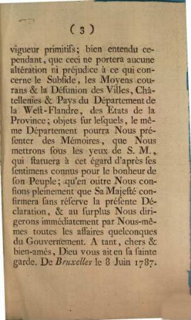 Marie-Christine Princesse Royale de Hongrie ... Albert-Casimir, Prince Royal de Pologne ... Chers & bien-amés, En réponse à votre Représentation du deux de ce mois, Nous vous faisons la présente pour vous dire qu'ainsi que Nous l'avons fait à l'égard du Brabant ...