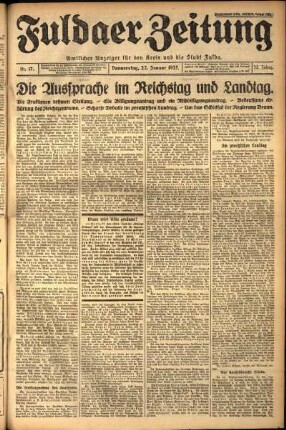 Ausgabe vom Donnerstag, den 22. Januar 1925.