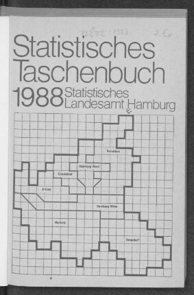 1988: Statistisches Taschenbuch // Statistisches Landesamt Hamburg