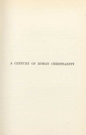 A century of Roman christianity