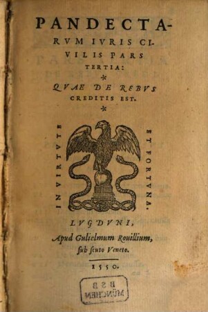 Pandectarum Iuris Civilis Libri Quinquaginta. 3, Quae De Rebus Creditis Est