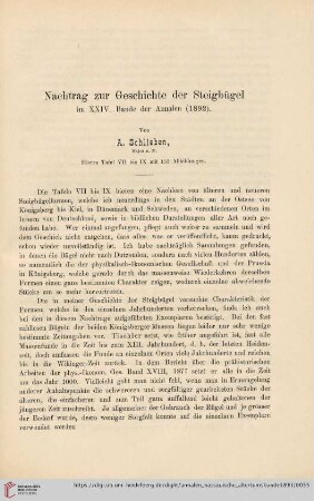25: Nachtrag zur Geschichte der Steigbügel : im XXIV. Bande der Annalen (1892)