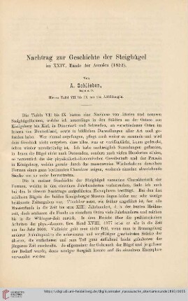 25: Nachtrag zur Geschichte der Steigbügel : im XXIV. Bande der Annalen (1892)