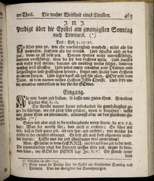 Predigt über die Epistel am zwanzigsten Sonntag nach Trinitatis.