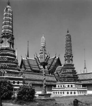 Reisefotos Thailand. Bangkok. Großer Palast (1782 begonnen). Teilansicht mit Chakri Maha Prasat (1882)