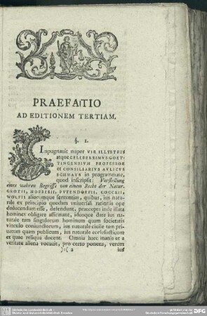 Praefatio Ad Editionem Tertiam