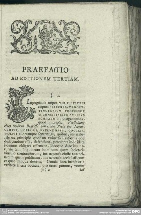 Praefatio Ad Editionem Tertiam