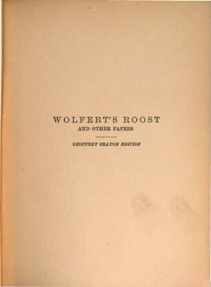 Irving's works : complete in 27 volumes. 17, Wolfert's roost and other papers