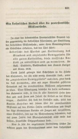 331-338 Ein katholisches Urteil über die protestantische Missionssache