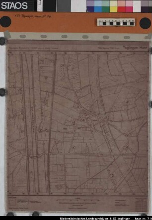 Deutsche Grundkarte Teglingen - Haar Ausf.-Art: Lichtpause Herst.: Katasteramt Meppen Format: 52 x 51 cm Maßstab: 1 : 5000