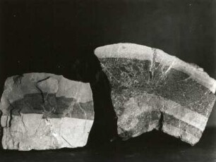 Kieselschiefer (Gotlandium) mit Brüchen und Falten. Pansberg bei Petershain-Horscha