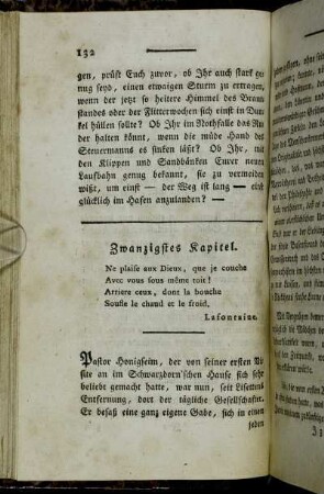 Zwanzigstes Kapitel. Ne plaise aux Dieux, que je couche Avec vous sous même toit! Arriere ceux, dont la bouche Soufle le chaud et le froid.