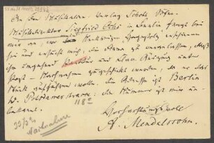 Brief an B. Schott's Söhne : 18.04.1896