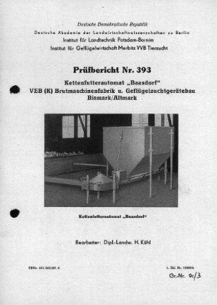 Kettenfutterautomat „Baasdorf"