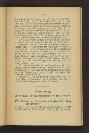 Verordnung zur Verhütung des Zusammenstoßes der Schiffe auf See
