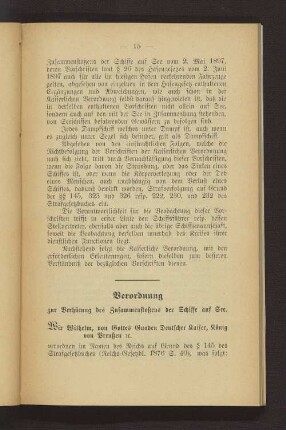 Verordnung zur Verhütung des Zusammenstoßes der Schiffe auf See