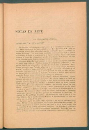 Notas de arte - Musica - Teatro