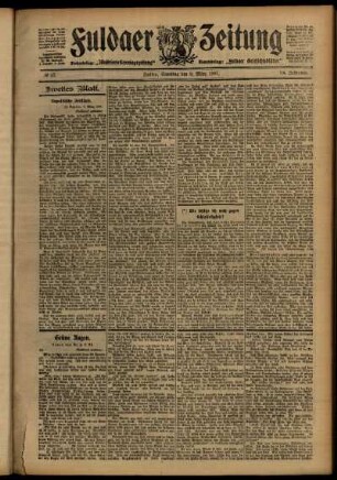 Zweite Ausgabe vom Samstag, den 09. März 1907.