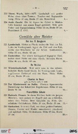 Gemälde alter Meister (Nr. 225-254)