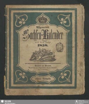 1858: Allgemeiner Sachsen-Kalender