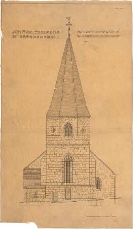 Fischer, Theodor; Brackenheim; Johanneskirche, Renovierung - Äußere Ostseite (Ansicht)