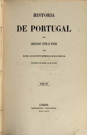 Historia de Portugal nos seculos XVII e XVIII. 3