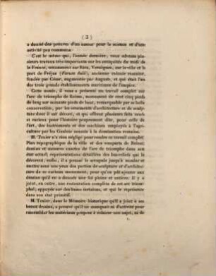 Rapport fait au nom de l'Académie roy. des inscriptions et belles-lettres, dans sa séance publ. du 3 août 1832, par sa Commission des antiquités nationales, sur les Mémoires (sur les antiquités nationales) envoyés au concours pour les trois médailles d'or