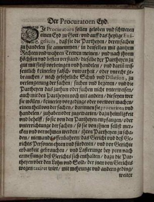 Der Procuratorn Eyd