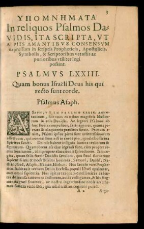 Ypomnēmata In reliquos Psalmos Davidis ...