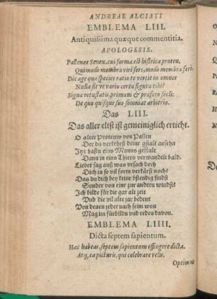 Emblema LIIII. Dicta septem sapientum.