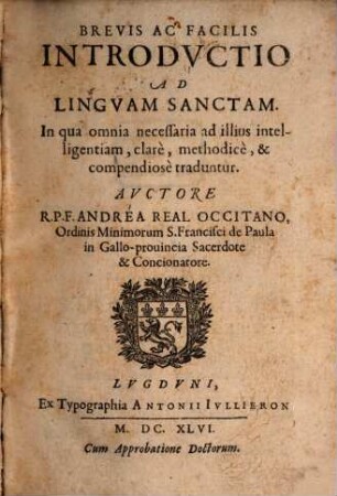 Brevis ac facilis Introductio ad linguam S.