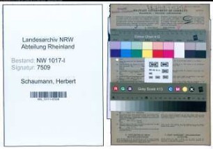 Entnazifizierung Herbert Schaumann , geb. 07.05.1913 ()