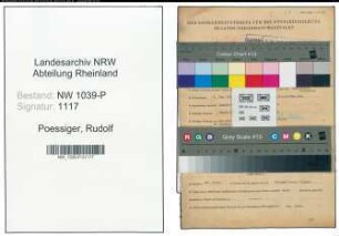 Entnazifizierung Rudolf Poessiger , geb. 08.05.1902 (Kaufmann)