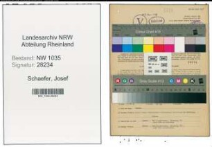 Entnazifizierung Josef Schaefer , geb. 28.03.1906 (Kaufmaennischer Angestellter)