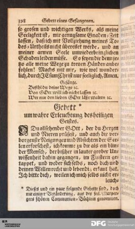 Gebett um wahre Erleuchtung des heiligen Geistes.