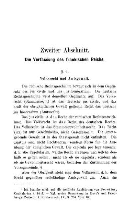 Zweiter Abschnitt. Die Verfassung des fränkischen Reichs