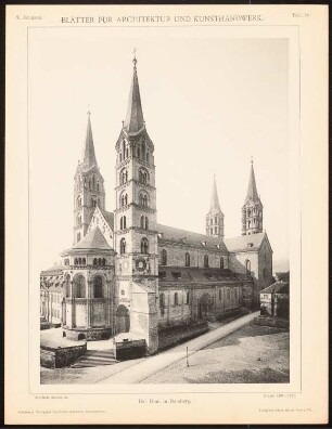 Dom, Bamberg: Ansicht (aus: Blätter für Architektur und Kunsthandwerk, 10. Jg., 1897, Tafel 56)