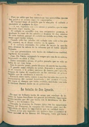 La batalla de San Ignacio.