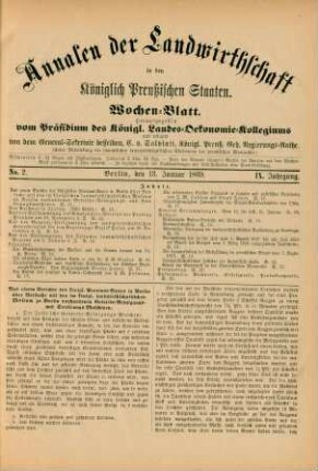 No. 2. Berlin, den 13. Januar 1869. IX. Jahrgang.