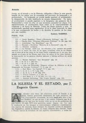 La iglesia y el estado