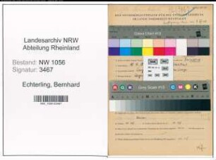 Entnazifizierung Bernhard Echterling , geb. 15.04.1908 (Foerster)
