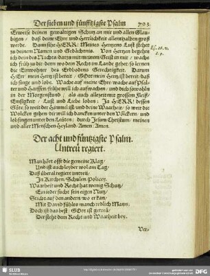Der acht und fünfftzigste Psalm. Untreu regiert