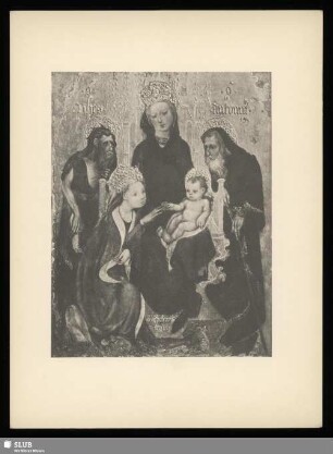 Kleines Altarbild mit der Madonna und dem Kinde, der hl. Katharina, den hl. Antonius und Johannes