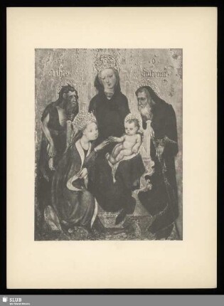 Kleines Altarbild mit der Madonna und dem Kinde, der hl. Katharina, den hl. Antonius und Johannes