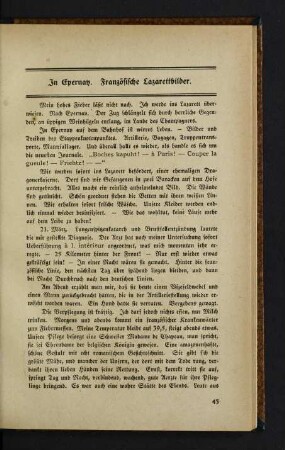 43 In Epernay. Französische Lazarettbilder.